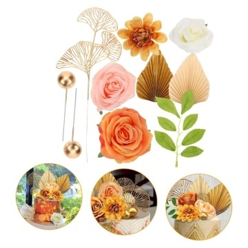 Flori Decorative pentru Tort – Set 10 Piese Galben