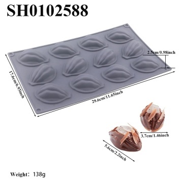 Forma de silicon cu 12 cavitati - Boabe de cacao