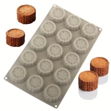 Forma din silicon pentru prajituri trunchi de copac, 15 cavitati