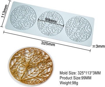 Mulaj din silicon pentru dantela - Frunze - T13160
