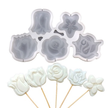 Mulaj silicon Lolipop - Flori - T09711