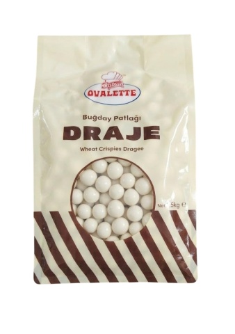 Perle din Orez Expandat 12 mm - Ciocolata alba - 1,5 kg, Ovalette