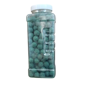 Perle Verde Gliterat - 12 mm - 750 gr