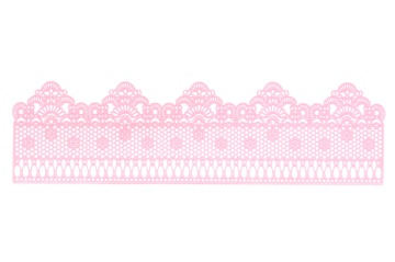 Set 3 dantele comestibile pentru decor - Model 2 - ROZ