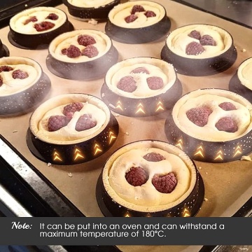 Set 6 rame microperforate pentru tarte - Rotunde