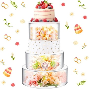 Set 3 etaje tort cilindrice - 15 cm, 20 cm si 25 cm