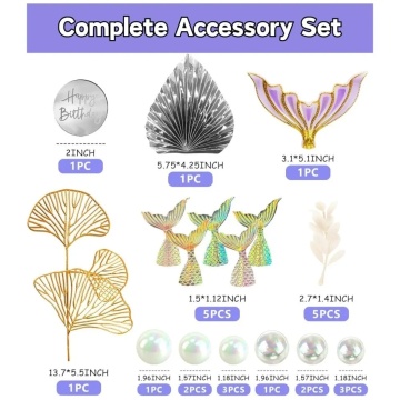 Set pentru ornat torturi - Sirena, 26 piese - T090597