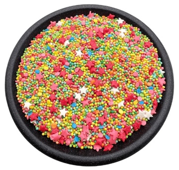 Sprinkles "Foc de artificii" nr 4 - Mix stelute, betisoare si bilute multicolore - 1Kg