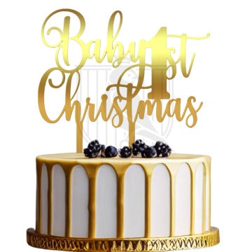 Topper pentru tort "Baby 1st Christmas"