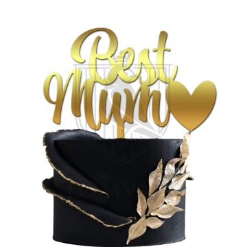 Topper pentru Tort "Best Mum" - Un Omagiu Adorabil pentru Cele Mai Speciale Mame