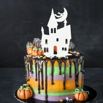 Topper pentru tort "Haunted house"