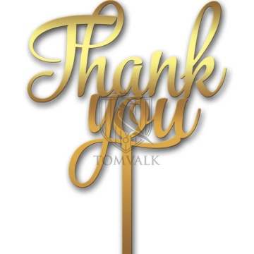 Topper pentru tort "Thank you"