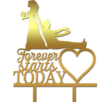 Topper tort nunta "Forever starts today" Gamer