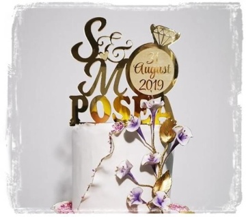Topper tort nunta personalizat IdN