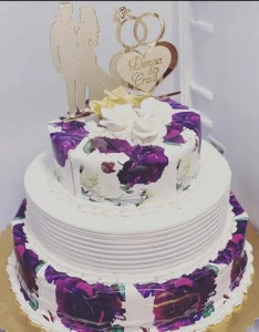 Topper tort nunta personalizat "Mr&Mrs" ICF - Img 3