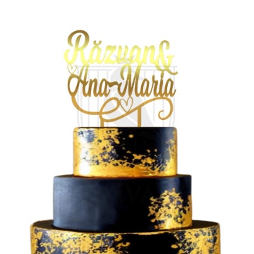 Topper tort nunta personalizat PD