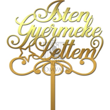 Cake topper "Isten gyermeke lettem" B