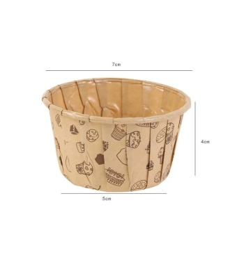 Chese din Hârtie Kraft pentru Muffins și Cupcakes – Model T200100, Set 12 buc