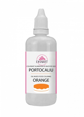 Colorant Alimentar PORTOCALIU pe Bază de Ulei - 80 ml – Dharst
