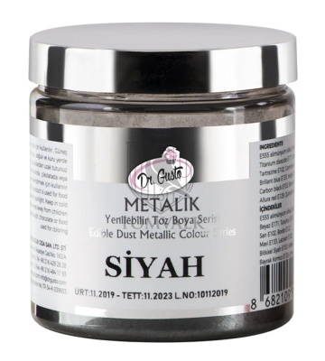 Colorant Pudra Metalizat - Dr. Gusto - 50 g - NEGRU
