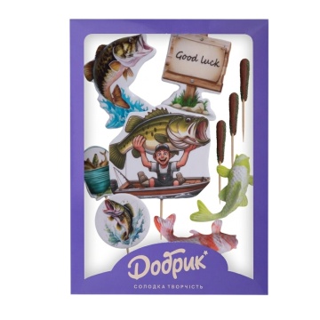 Decoratiuni comestibile din zahar - Set Pescar 2 - Dobryk