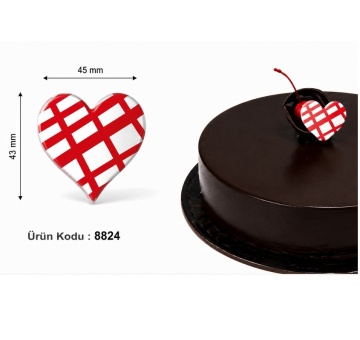 Decoratiuni din ciocolata - Inima 8854 - cutie 288 buc
