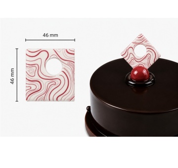 Decoratiuni din ciocolata - patrat decor Md 011 - cutie 240 buc