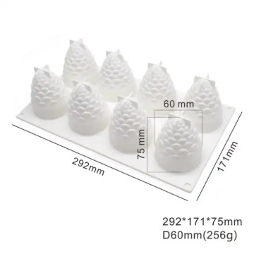 Forma de silicon  - Conuri de brad -  8 cavitati