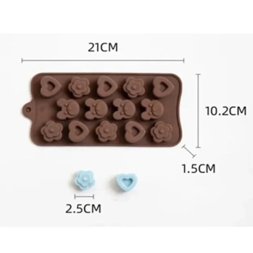 Forma de silicon Inimioare si ursuleti - 14 alveole