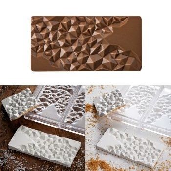 Forma din policarbonat pentru tablete de ciocolata - Diamant - T04127