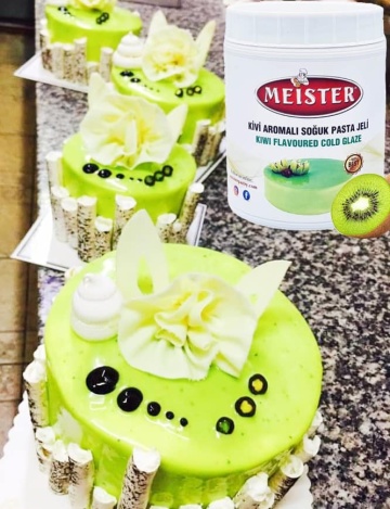 Glazura oglinda la rece - KIWI - 1 kg - Meister