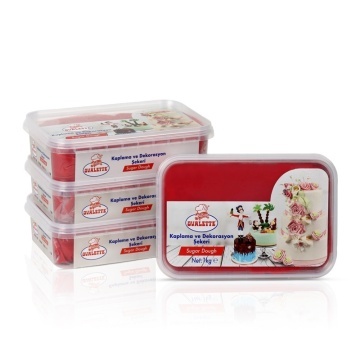 Pasta de zahar pentru decorare și acoperire – ROSU INCHIS – Ovalette – 1 kg