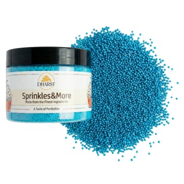 Perle 2 mm (Nonpareils) - Albastru - 100 gr - Dharst