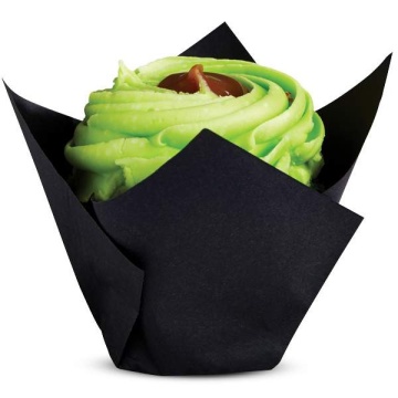 Set 200 chese Tulip - Negru – accesorii si ambalaje profesionale pentru cofetarie si patiserie