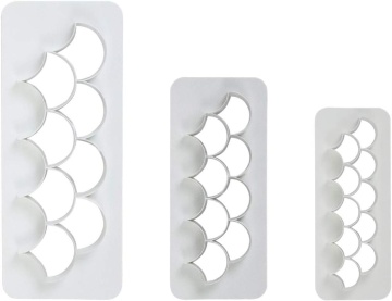 Set 3 decupatoare fondant - Solzi de peste