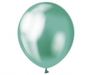 Set 7 baloane latex 30 cm - Verde Platinat - Img 1