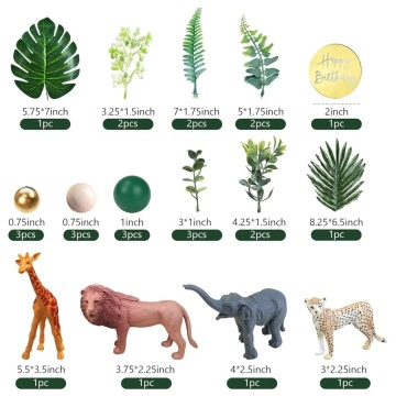 Set pentru ornat torturi - Jungle, 27 piese - T090609