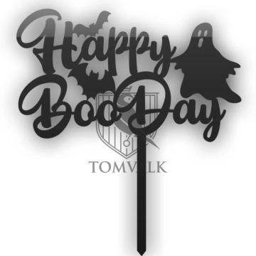 Topper pentru tort Halloween "Happy Boo Day"