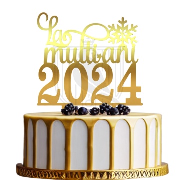 Topper pentru tort "La multi ani 2024" Adz