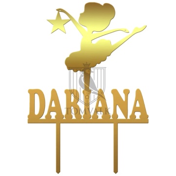 Topper pentru Tort Personalizat cu Nume - balerina NdI