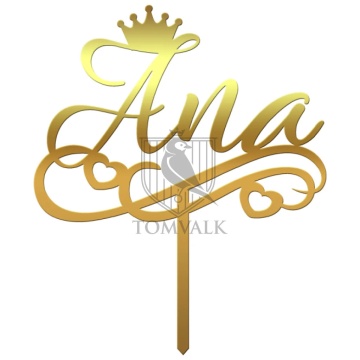 Topper pentru Tort Personalizat cu Nume - Printesa