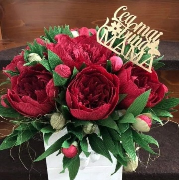 Topper tort Cea mai bună mamă – decor acrilic cu mesaj pentru tort aniversar sau 8 Martie