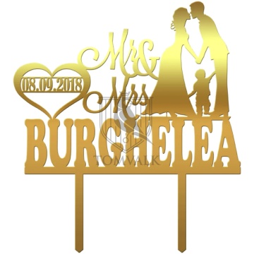 Topper tort nunta "Mr&Mrs" Bb