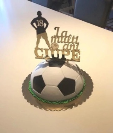 Topper tort personalizat "Fotbal"