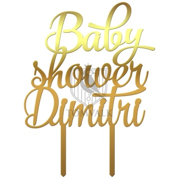 Topper tort personalizat Baby Shower Nume