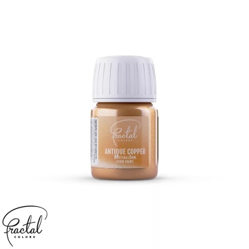 Vopsea Alimentară Metalică pentru pictat Cupru Antichizat (Antique Copper) – 30ml – Fractal Colors