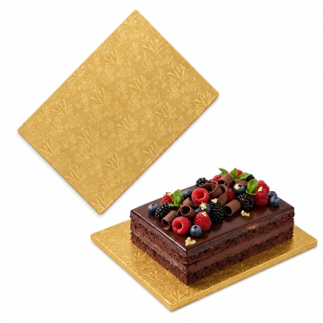 Cake drum dreptunghiular Auriu - 25 x 35 cm - pachet 5 buc.