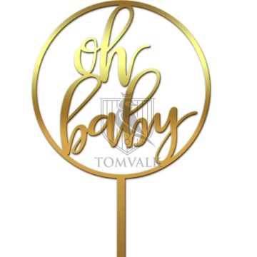 Cake topper "Oh baby" Rd