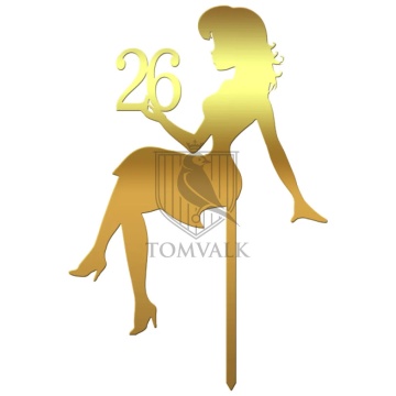 Cake Topper "Sitting Lady" IV