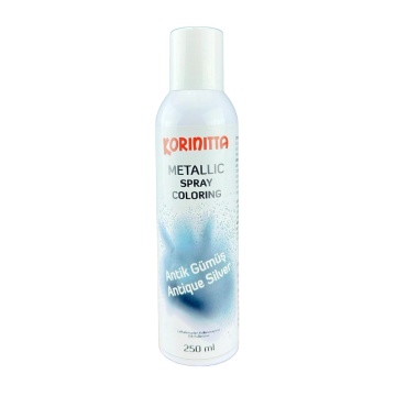 Colorant Spray Metalic Argintiu Antichizat - 250 ml - Korinitta